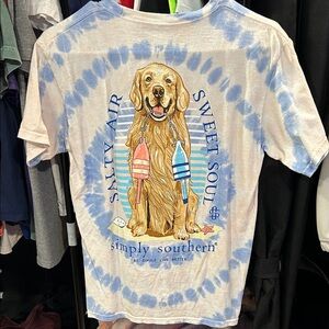 Simply Southern Blue Tie-Dye Dog T-Shirt